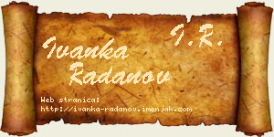 Ivanka Radanov vizit kartica